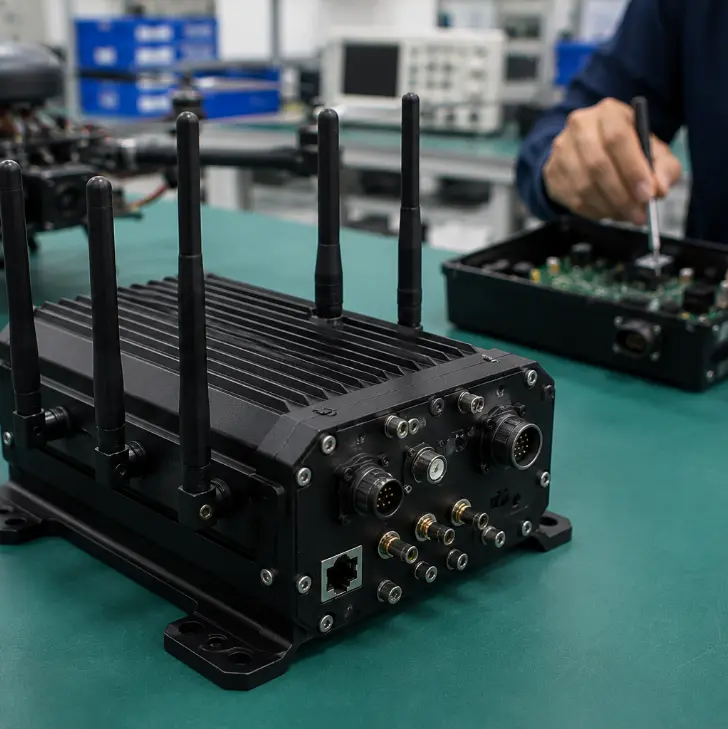 End-to-end design and manufacture of a 15km-range drone communication box