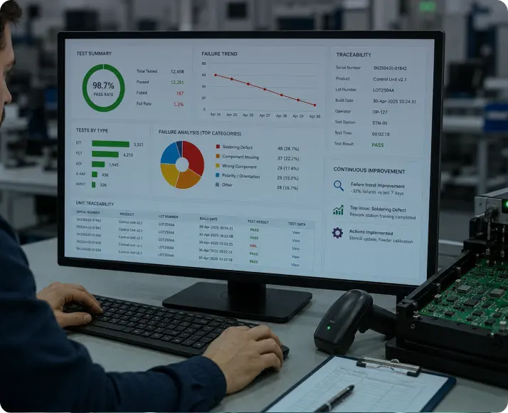 Reporting, traceability & continuous improvement