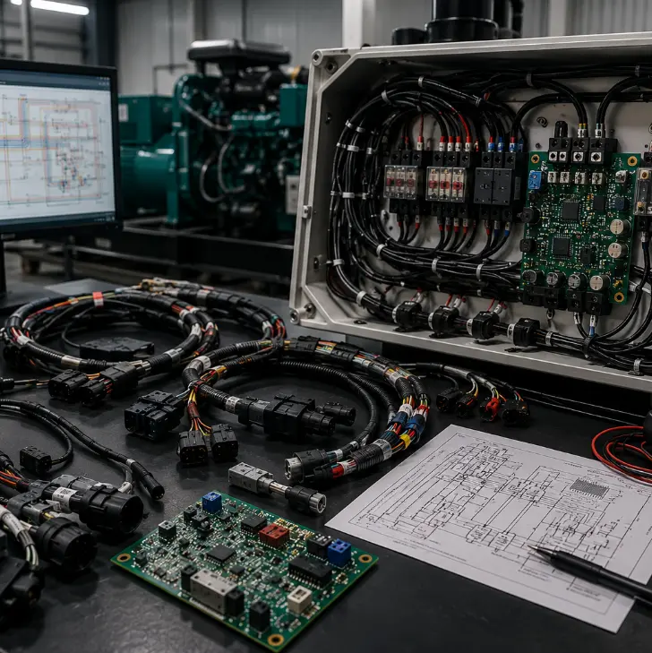 Reverse engineering to mass production — complete harness redesign for a diesel generator system