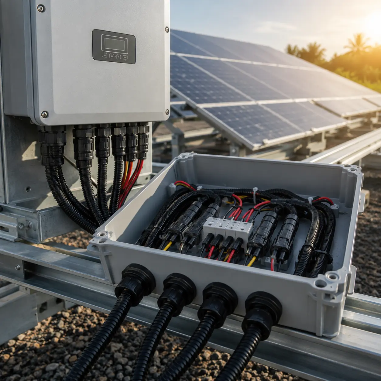 Solar inverter wire harness programme – IP68 verified, zero field failures across first deployment season